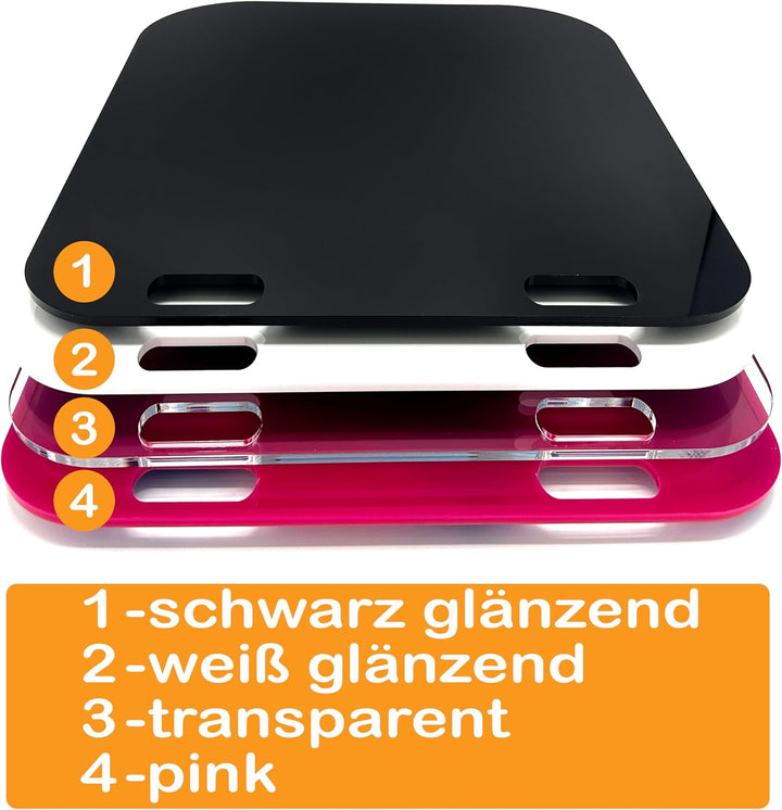 Gleitbrett aus Acryl für COSORI Heissluftfritteuse 5,5l CP158-AF | schwarz | 35x30cm | hochwertige T