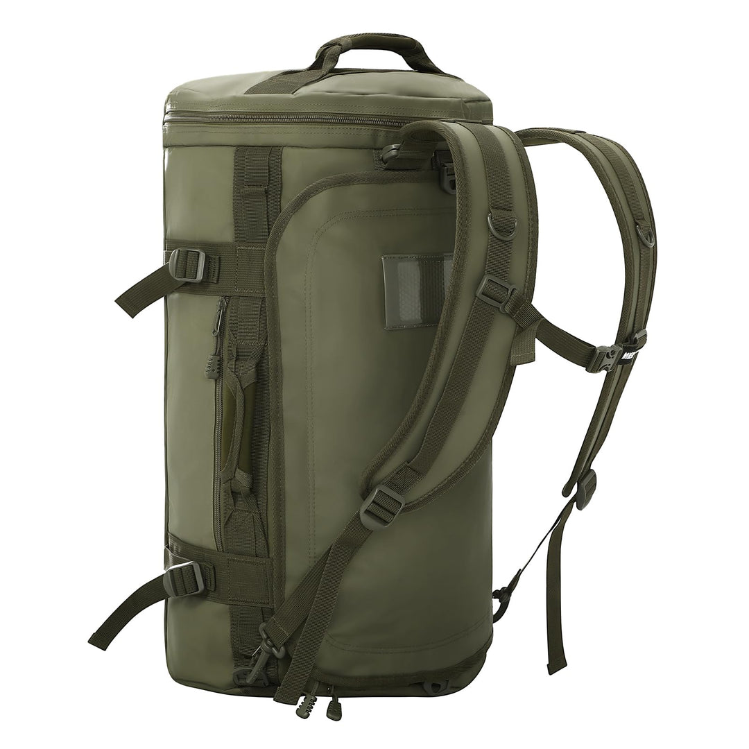 MIER Grosse Sporttasche wasserdicht Sportrucksack mit Schuhfach umwandelbar in Rucksack, 45L/60L/90L