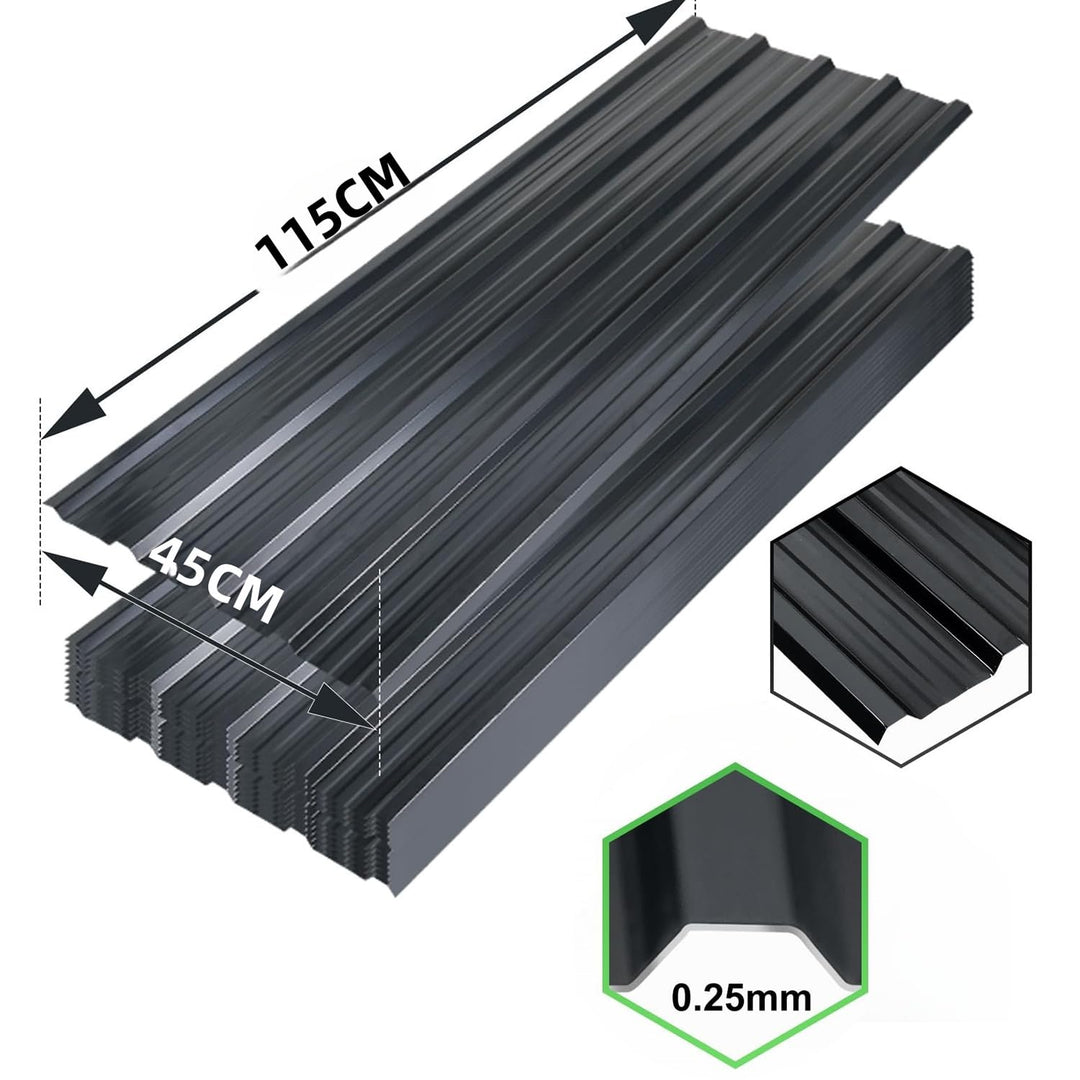 Trapezbleche 24 Stück Wellblechplatten für dach, 115 x 45 cm, 12.42m², Geeignet für Carportdächer un