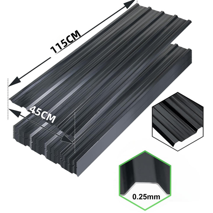 Trapezbleche 24 Stück Wellblechplatten für dach, 115 x 45 cm, 12.42m², Geeignet für Carportdächer un