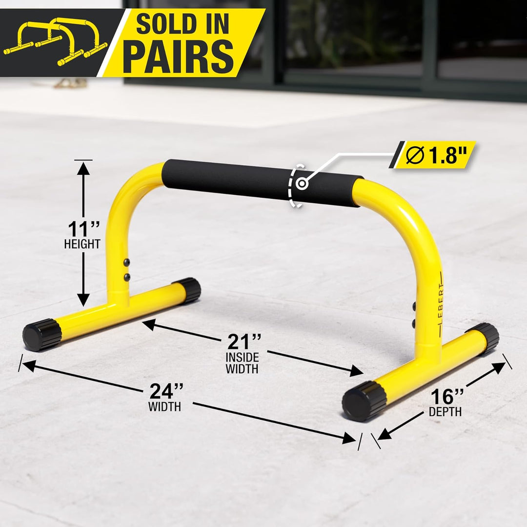 Lebert Fitness Parallette Push Up Bars Dip Station Stand - Perfekt für Haus und Garage Gym Trainings