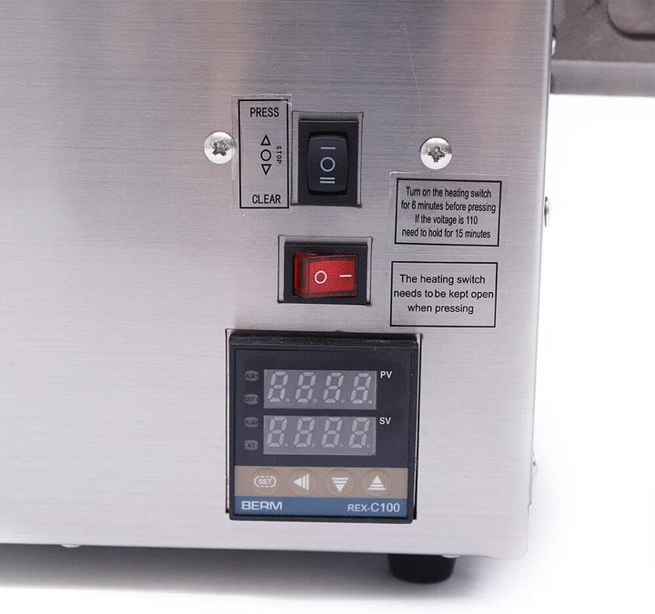 SHZICMY Edelstahl Ölpresse, 750W, 7kg/h, Walnuss, Erdnuss, Sojabohnen, Sonnenblumenkerne, Sesam, Tee