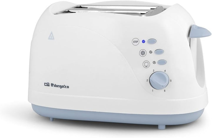 Orbegozo TO 3010 - Toaster für zwei Scheiben, Auftaufunktion, Schnellstopp, isoliertes Gehäuse, sech