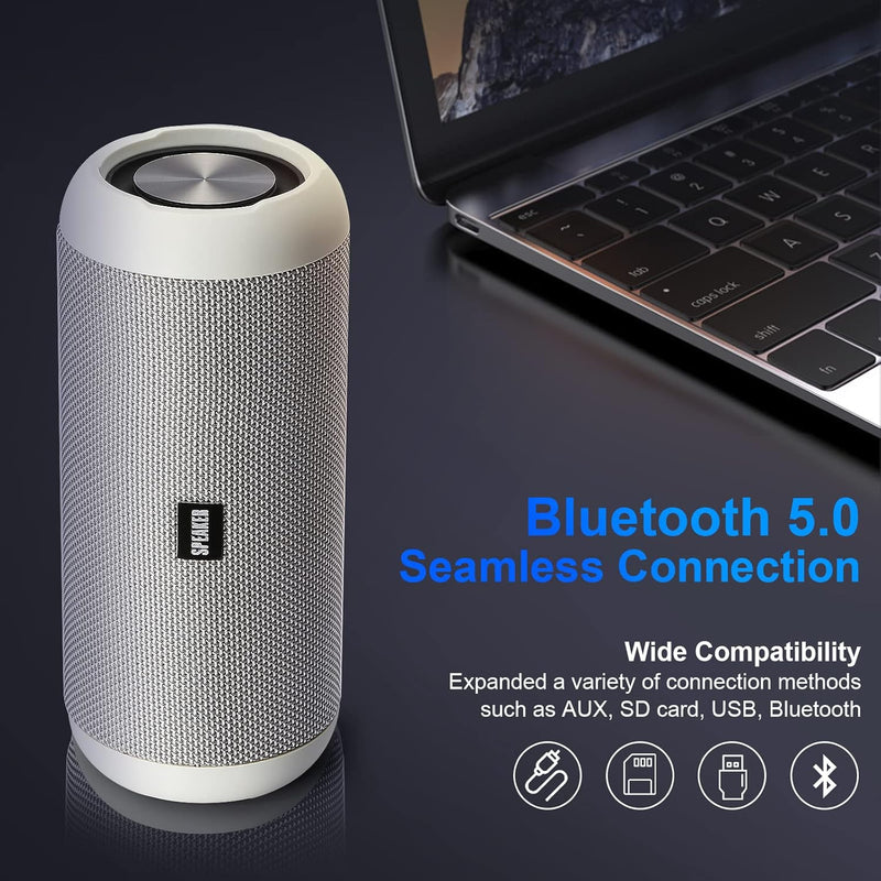 Tragbarer Bluetooth-Lautsprecher, 30 W, Bluetooth 5.0, Dual-Treiber mit HD-Stereo-Funktion, Bluetoot