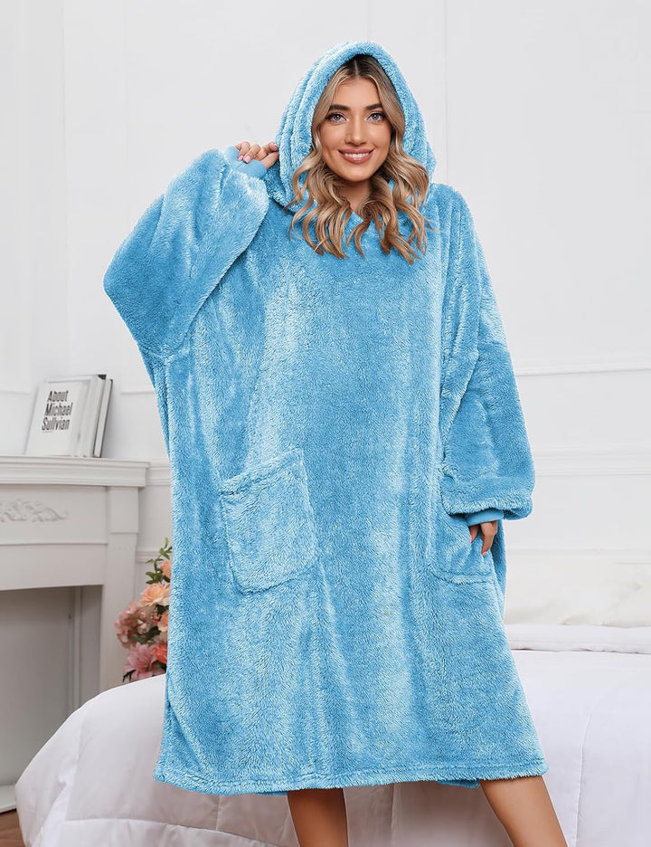 UMIPUBO Hoodie Decke Damen Oversize Sherpa Deckenpullover Blanket Hoodie Warm Winterpullover Decken