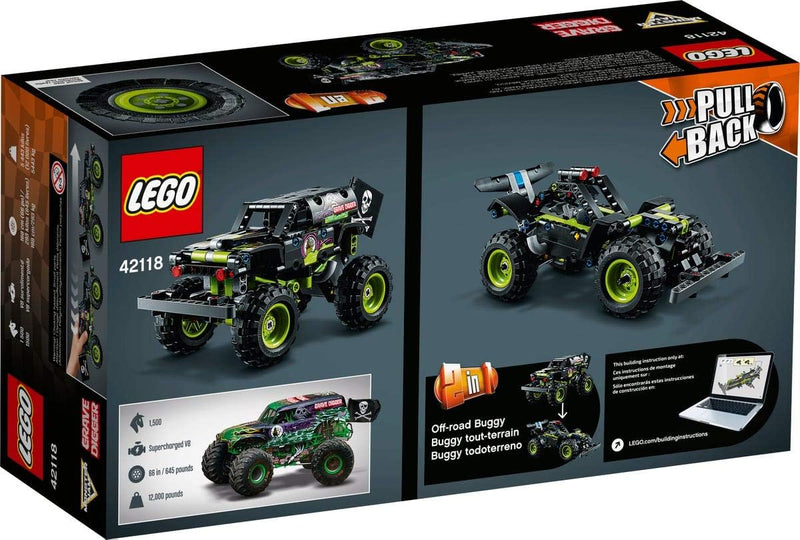 Lego Set - Lego Technic Monstertruck Monster Jam Grave Digger 42118 + Polybag Volvo Radlader 30433