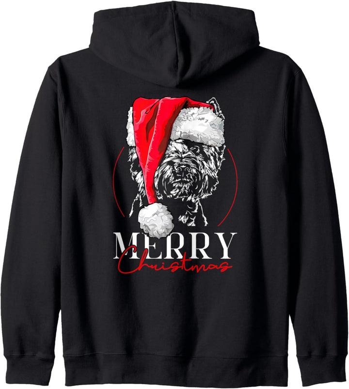 Santa West Highland White Terrier Merry Christmas Weihnachts Kapuzenjacke