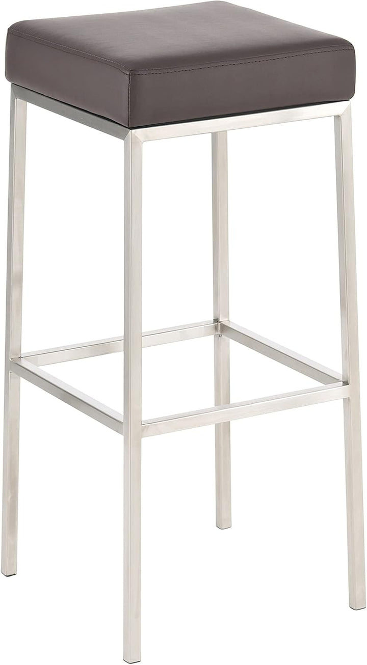 CLP 2er Set Barhocker Montreal Kunstleder I Gepolsterte Stühle Für Bartresen, Farbe:braun, Gestell F