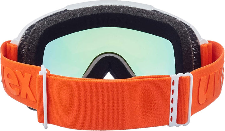 Uvex Unisex Downhill 2000 Cv Skibrille (1er Pack) Einheitsgrösse white mat/orange-green, Einheitsgrö