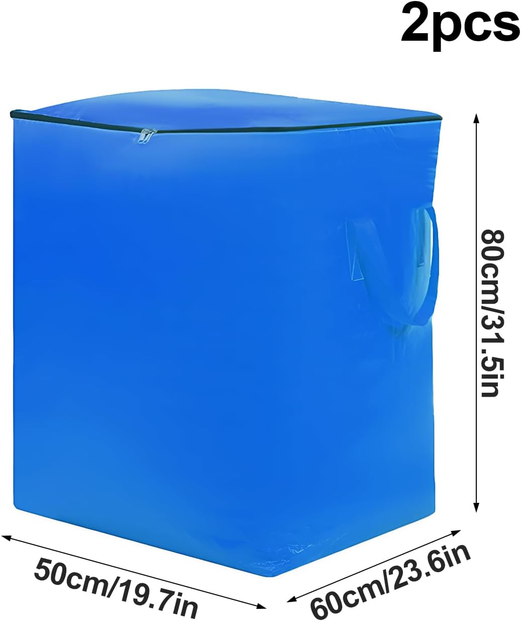 2 Stück Aufbewahrungstaschen, Heavy-Duty Umzugstaschen, 240L 50*60*80cm, Extra Grosse Aufbewahrungst