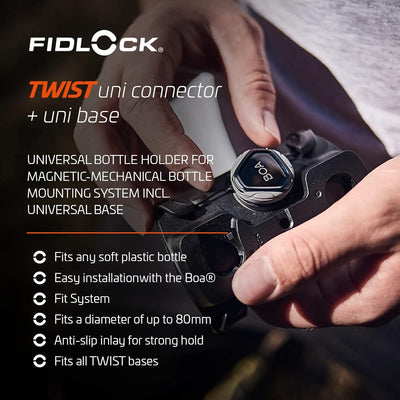 Fidlock Twist Uni Connector m. Uni Base Magnetischer Fahrrad Flaschenhalter Fahrrad Trinkflasche Fah