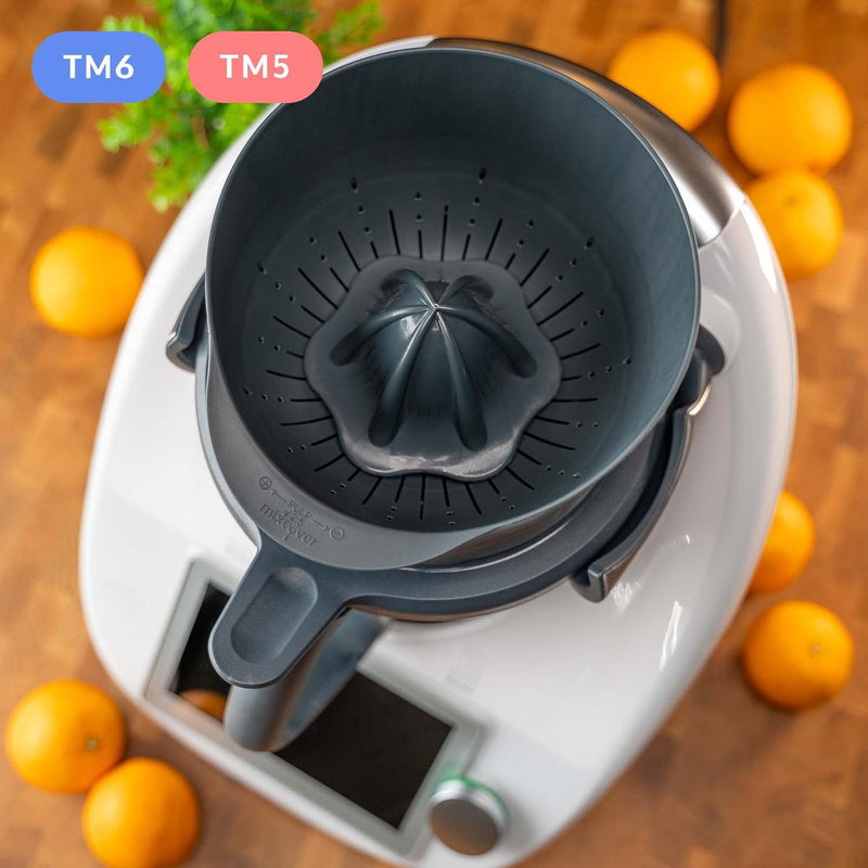 mixcover Saftpresse Orangenpresse Zitruspresse kompatibel mit Vorwerk Thermomix TM6 und TM5, einfach