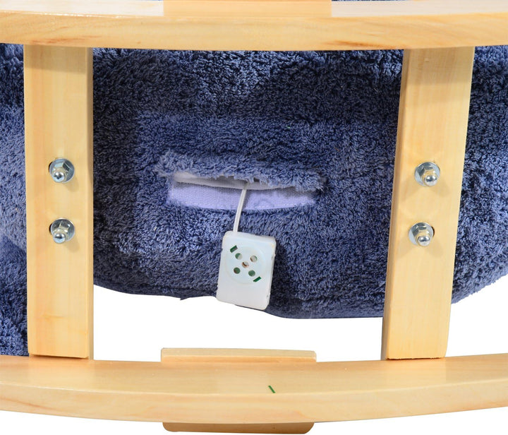 HOMCOM Schaukelpferd aus Holz Elefant für Kinder 60 x 33 x 45 cm Blau Elefant, Blau Elefant
