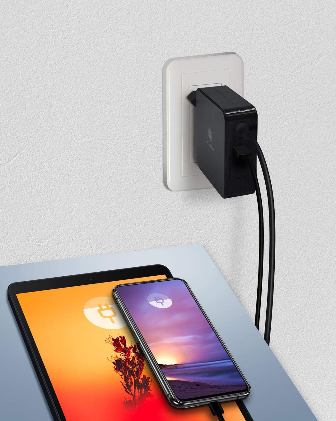 ICY BOX 90W USB-C Netzteil für Laptops, Tablets und Smartphones, Schutzfunktion, Power Delivery 3.0,