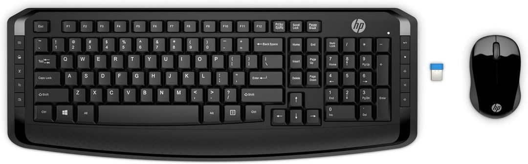 HP 300 Bundle (3ML04AA) kabellose Tastatur und Maus (QWERTZ, 1.600 dpi, USB Dongle, 3 Tasten, Scroll