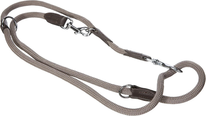 HUNTER Verstellbare Hundeführleine FREESTYLE, Farbe: grau, robust & wetterfest, 3-fach verstellbar,
