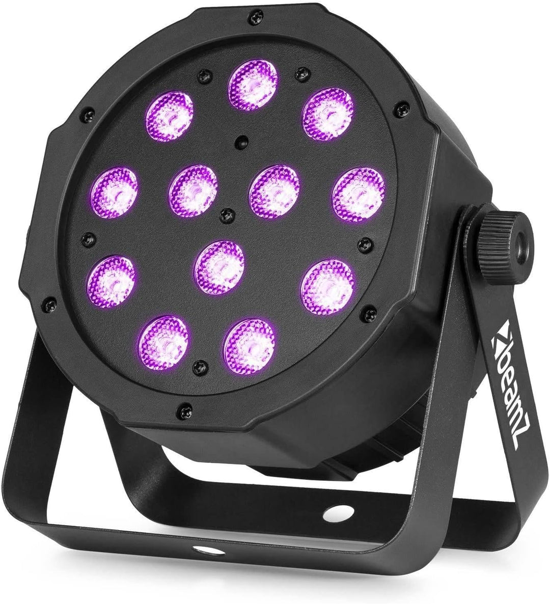 BeamZ SlimPar37 - LED PAR Strahler mit Fernbedienung, 12 x 4 Watt LED Strahler, DMX, Discolicht Part