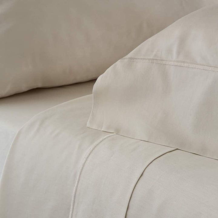 COTTON ARTean Bettwäsche-Set aus ägyptischer Baumwolle, Fadenzahl 300, Beige, 150 x 190/200, 100 % ä