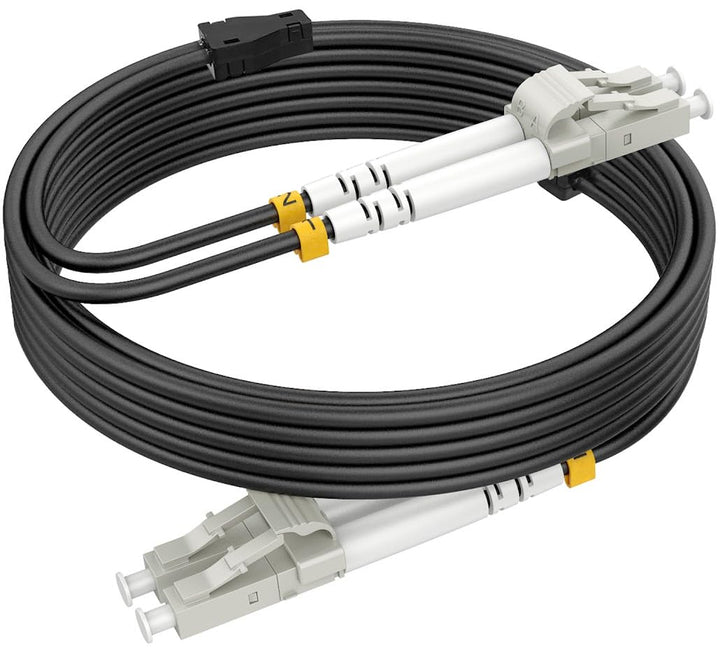 15m Gepanzerte Glasfaser-Kabel OM3 LC auf LC Duplex Multimode, LWL-Kabel für den Innen- und Aussenbe