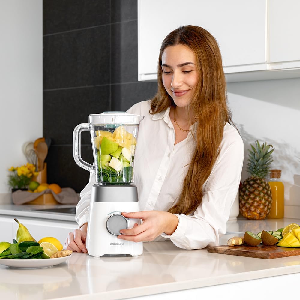 Cecotec Standmixer Power Black Titanium 1300Max W. 1300 W, 2 Geschwindigkeiten, Messer 4 Klingen mit