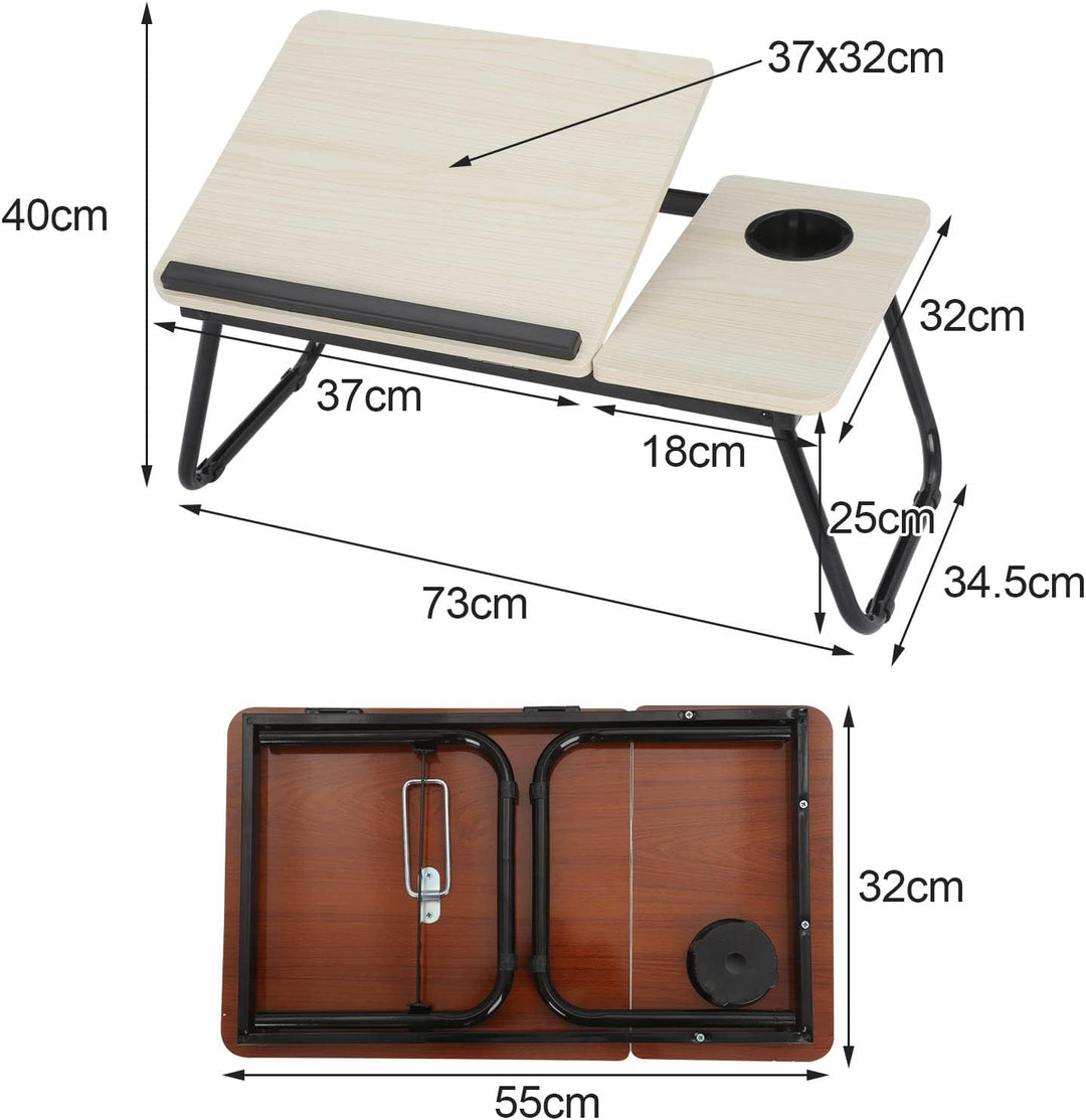 MorNon Faltbare Laptoptisch 55x32x25cm Tablet Tisch Betttisch Betttablett Notebook Laptoptisch Noteb