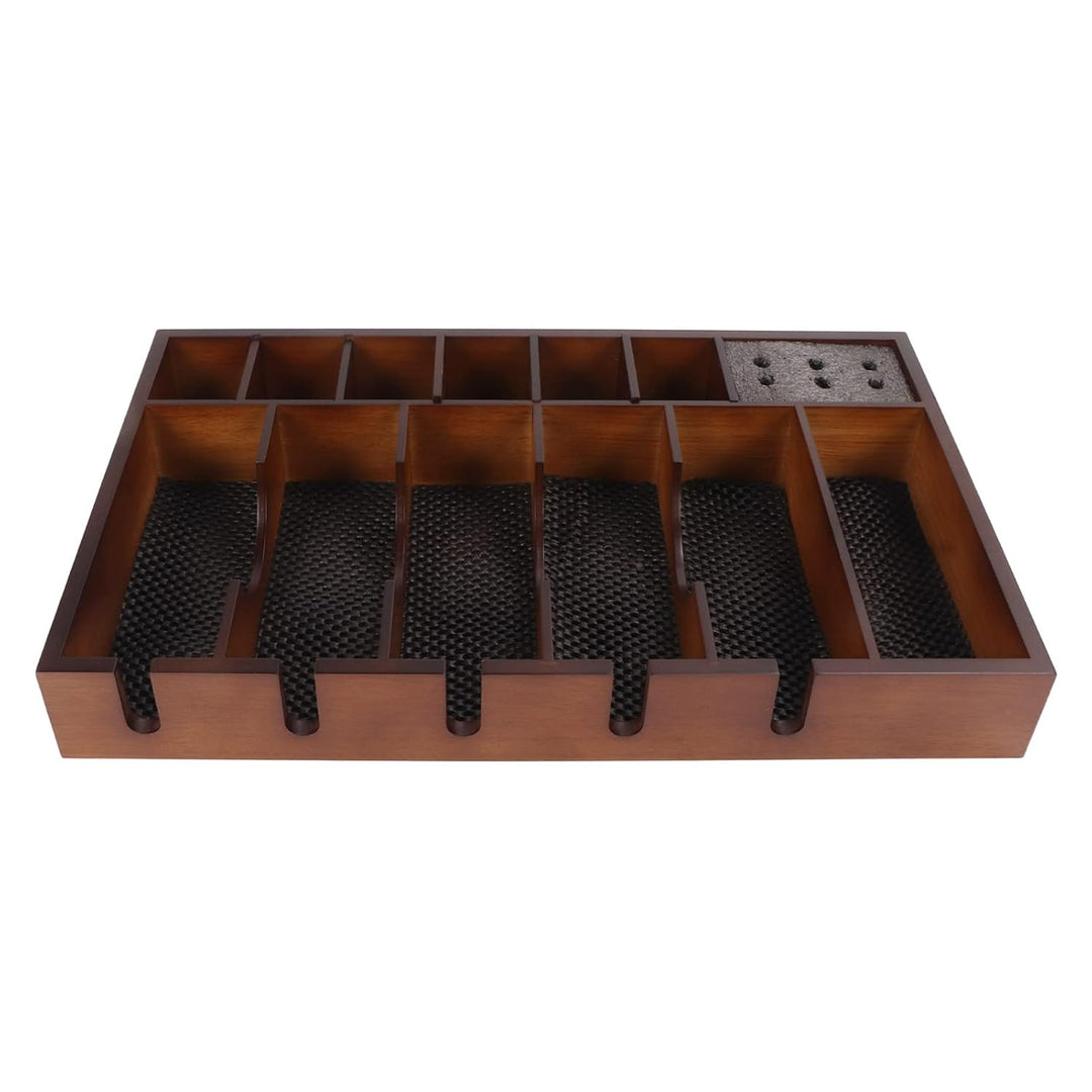 KAKAKE Friseur-Tablett-Organizer, platzsparender grossflächiger Friseur-Clipper-Halter aus Holz für