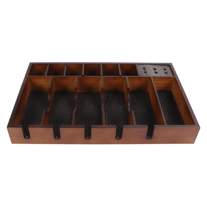 KAKAKE Friseur-Tablett-Organizer, platzsparender grossflächiger Friseur-Clipper-Halter aus Holz für