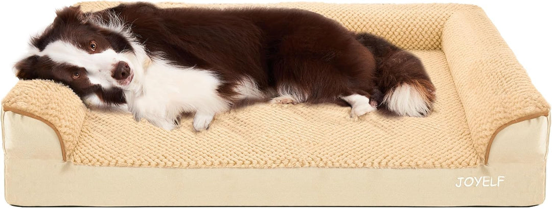 JOYELF Orthopädisches Hundebett für grosse Hunde, U-förmiges Schaumstoff-Sofabett, wasserdichtes Hau