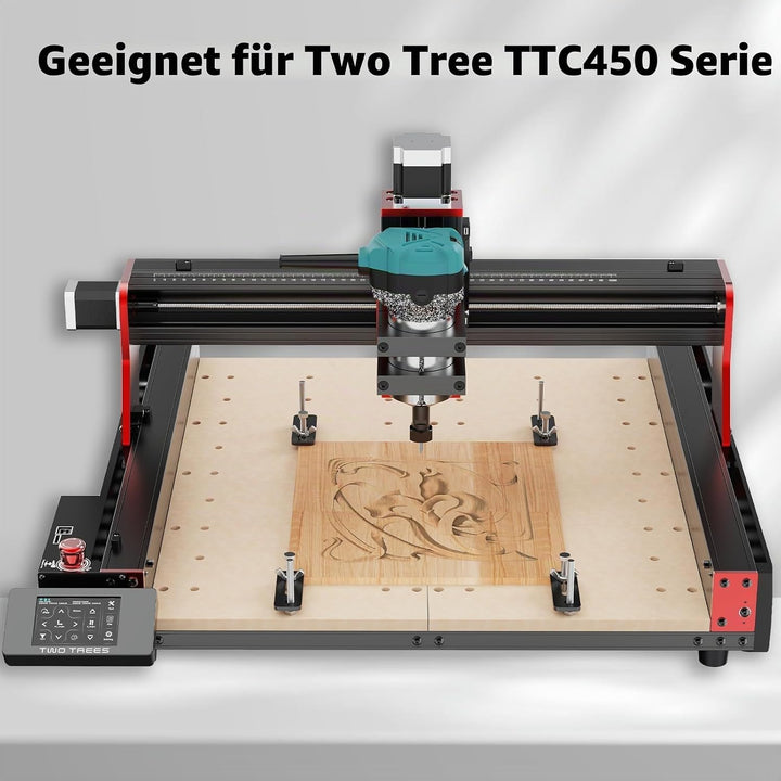 Twotrees 800W Profi Holzfräse, 30000 U/min, Kompakt CNC Fräse für TTC450 Pro Fräsmaschine, mit 1/4"-