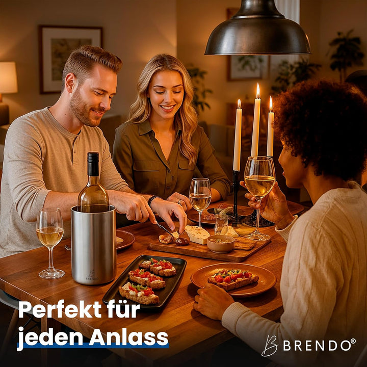 Brendo Weinkühler Edelstahl Flaschenkühler Sektkühler Champagner Wein Kühler doppelwandig isoliert |