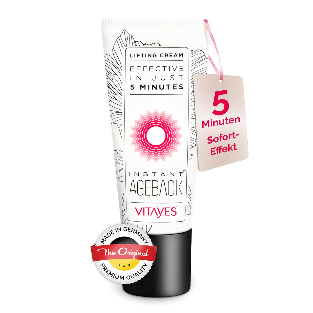 VITAYES Instant Ageback - Anti Aging Creme, Lifting Creme, Klinisch und dermatologisch getestet (15m