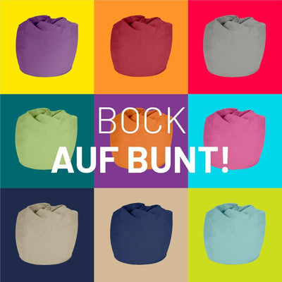 Lumaland Sitzsack Luxury XL Plus 85x65cm | Microvelours Beanbag mit extra weichem & robustem Stoff |