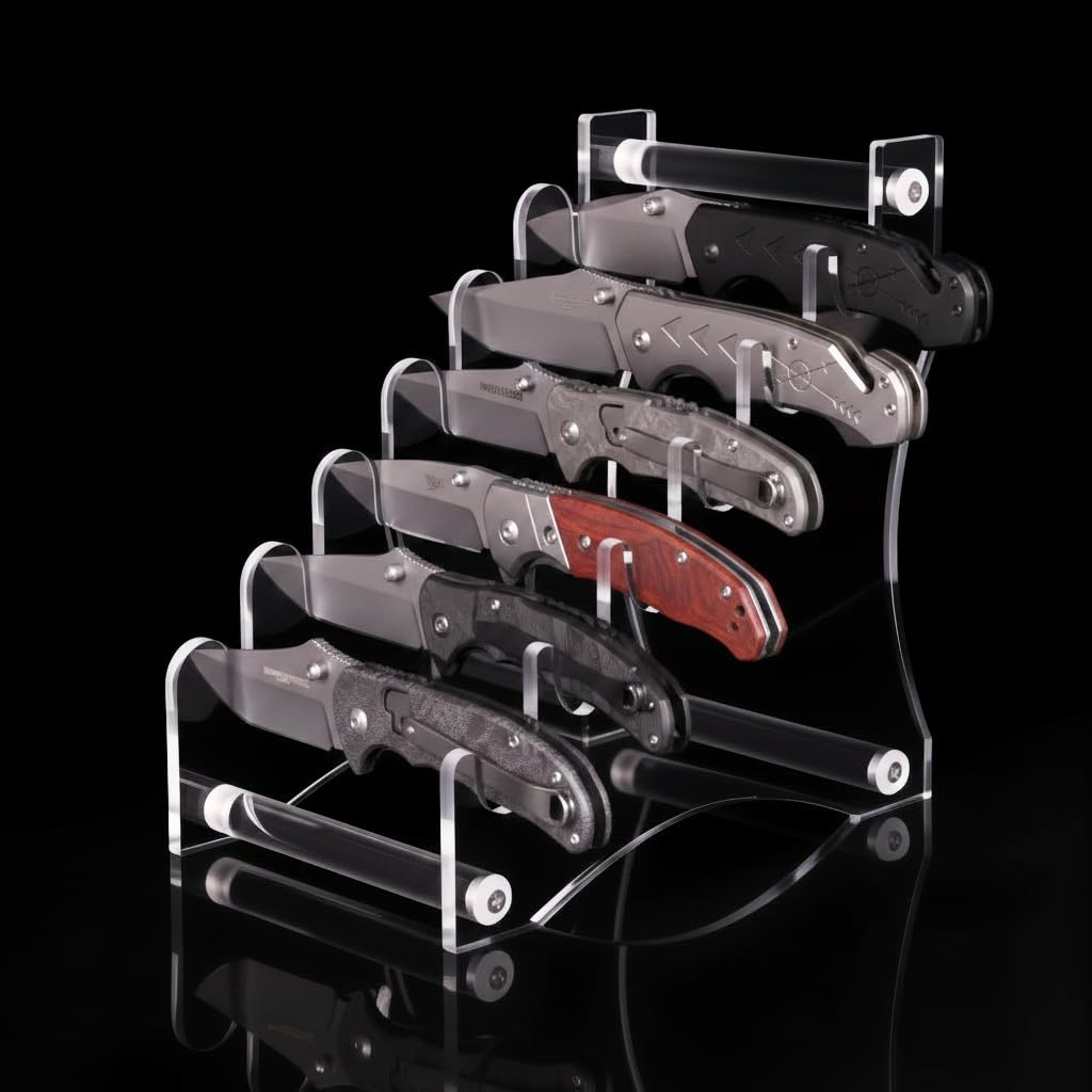 Messerständer, Messerhalter, Messer-Präsentationsständer, Messer-Vitrine, Sammlerstück, Messer-Präse