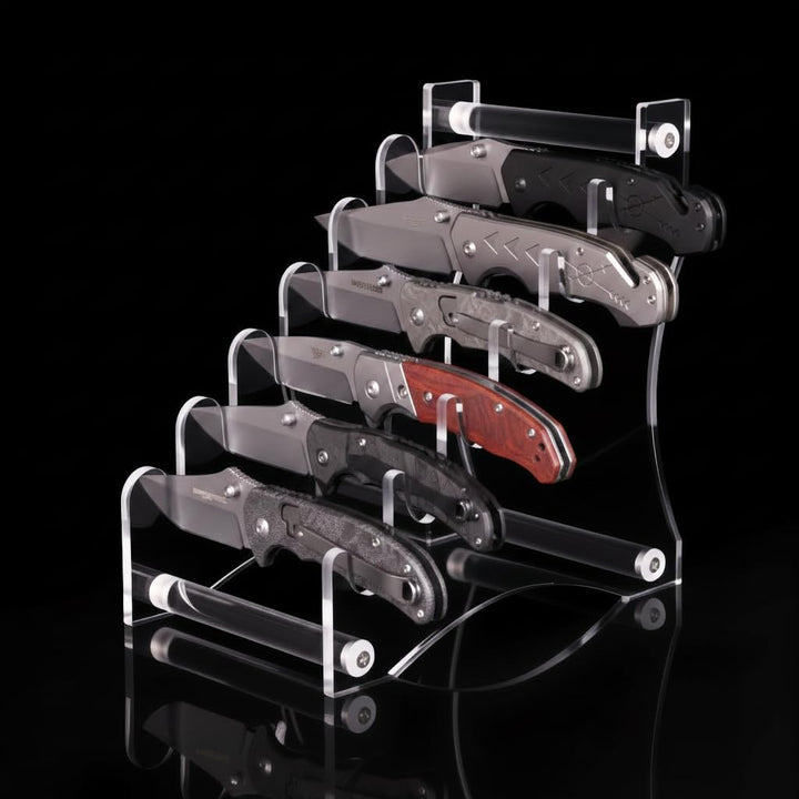 Messerständer, Messerhalter, Messer-Präsentationsständer, Messer-Vitrine, Sammlerstück, Messer-Präse
