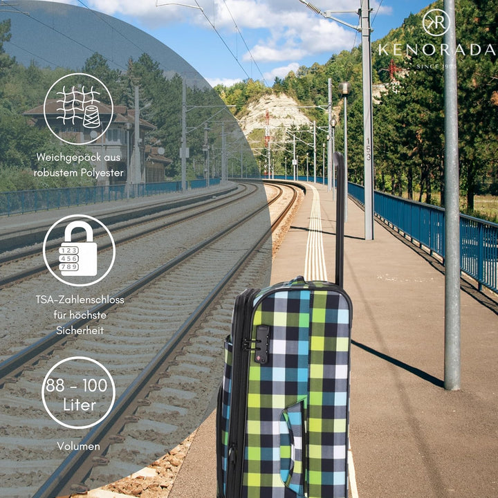Reisetrolley SoftLITE 4w | Koffer aus strapazierfähigem Polyester | Leichter Trolley mit Vier Doppel