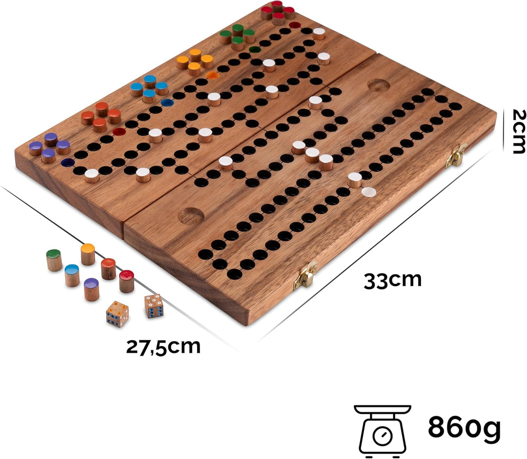 LOGOPLAY Blockade für 2 bis 6 Spieler mit Metallverschluss - Spielfeld 26 x 33 cm zusammenklappbar,