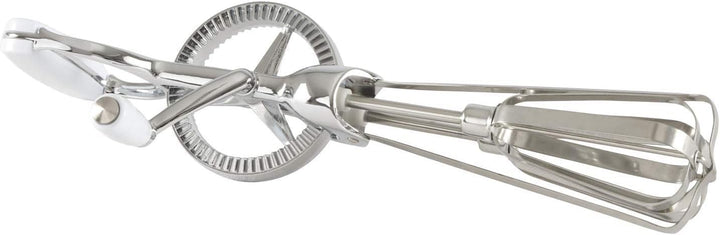 G S D Haushaltsgeräte Handrührer mit Kurbel, 18/8 Edelstahl, Silber