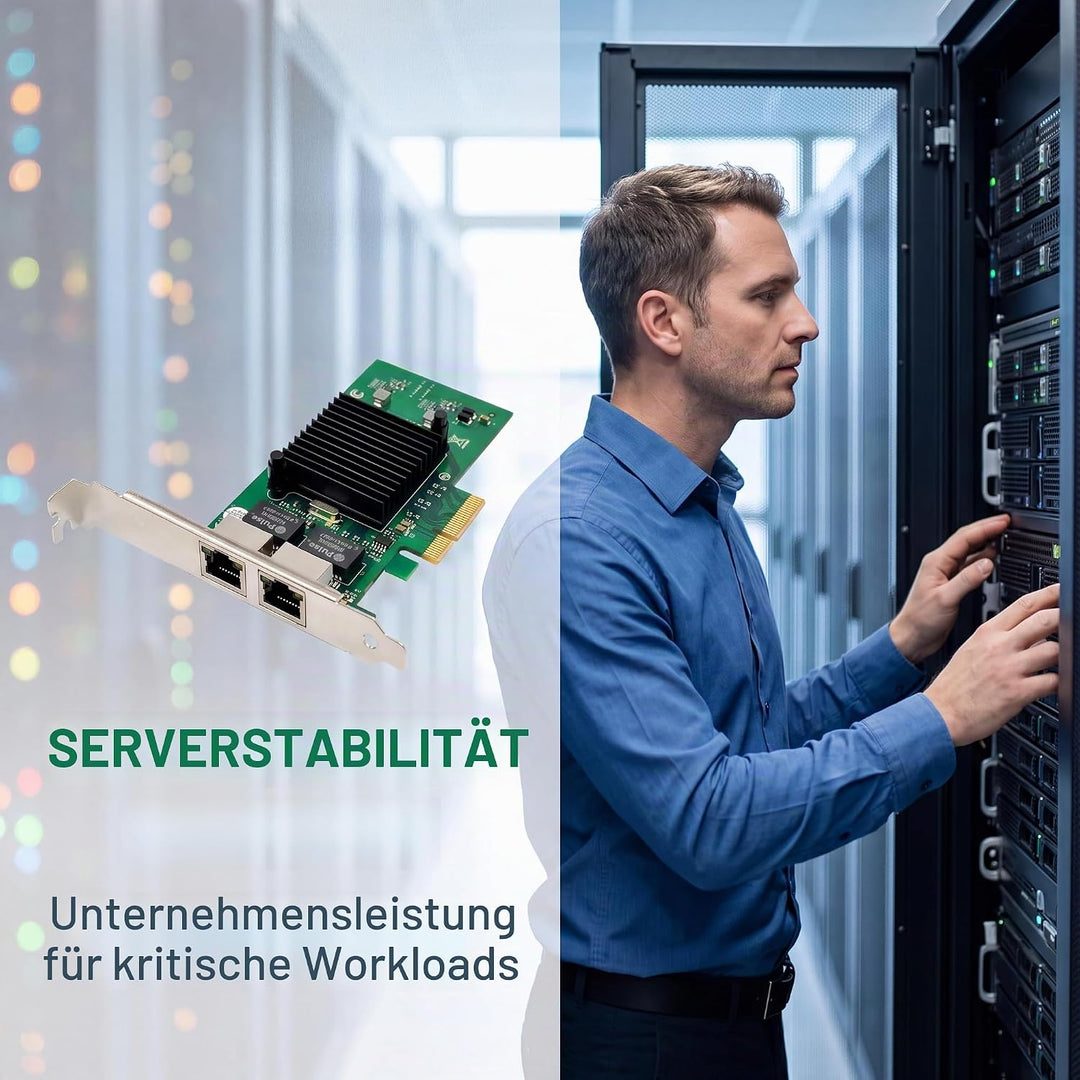 Dual-Port PCIe X4 Gigabit Netzwerkkarte 1000M PCI Express Ethernet Adapter mit Intel 82576 Zwei Port
