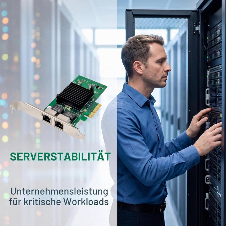Dual-Port PCIe X4 Gigabit Netzwerkkarte 1000M PCI Express Ethernet Adapter mit Intel 82576 Zwei Port