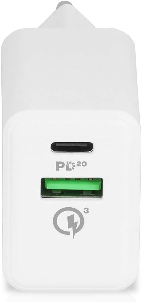 Wicked Chili 2X 20W Dual USB-Netzteil mit USB-A und USB-C Anschluss, Fast Charge Adapter Bundle, Uni