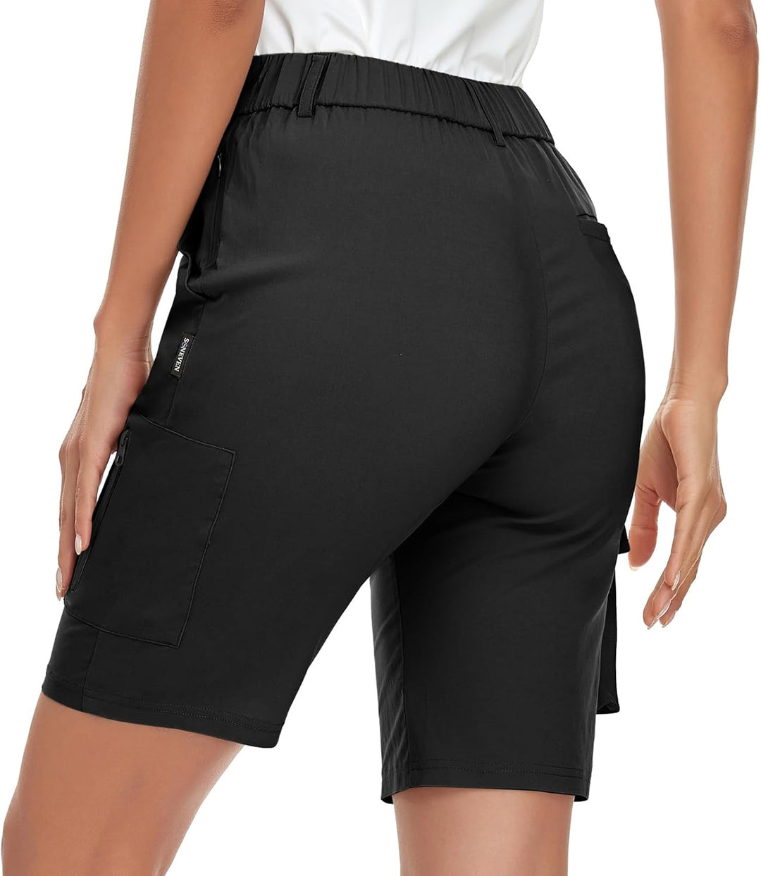 Soneven Wanderhose Damen Kurz Cargoshorts Bermuda Shorts Sommer Outdoor Trekkinghose Leichte Schnell