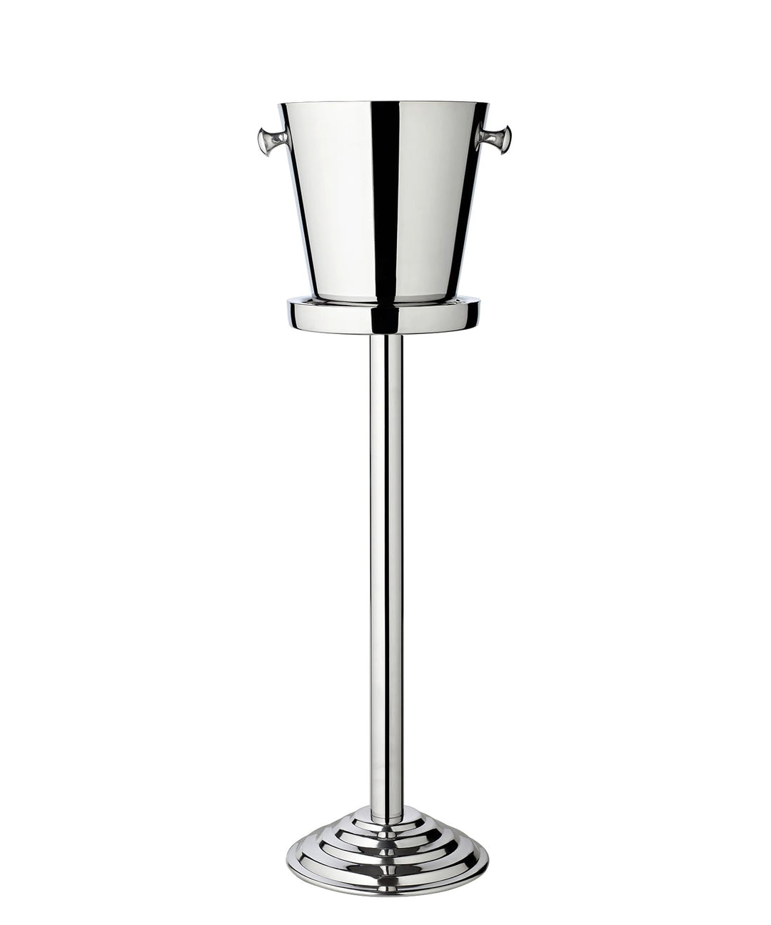 EDZARD Flaschenkühler Sevilla (Höhe 85 cm, Ø 23 cm) mit Griffen, mit Ständer, Edelstahl, hochglanzpo