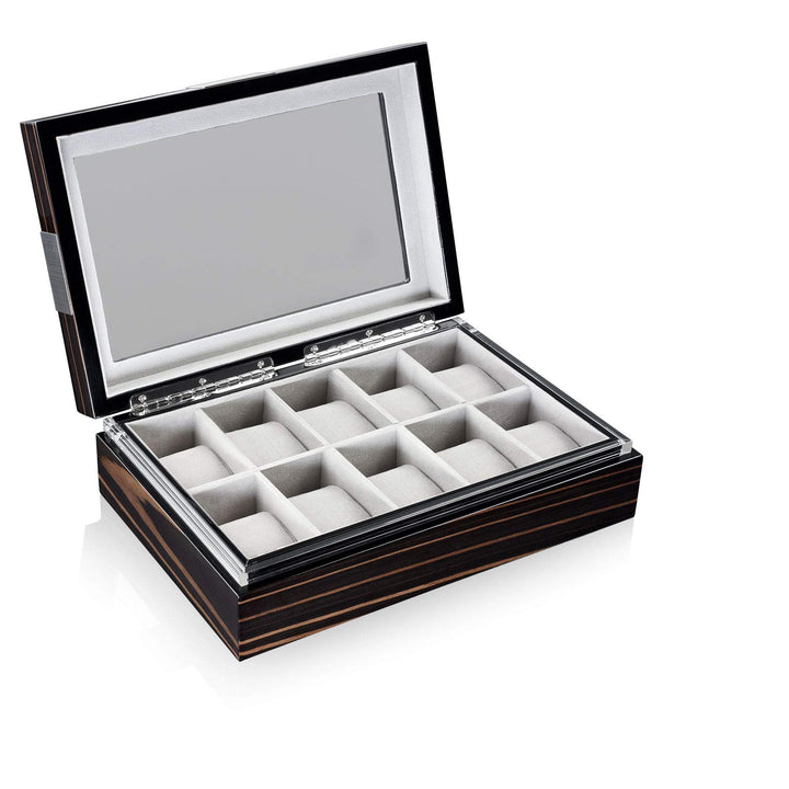 Uhrenbox mit Sichtfenster Executive 10 - Makassar