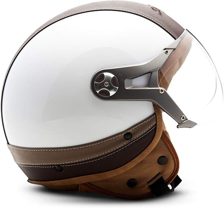 Soxon® SP-325 Urban „White“ · Jet-Helm · Motorrad-Helm Roller-Helm Scooter-Helm Moped Mofa-Helm Chop