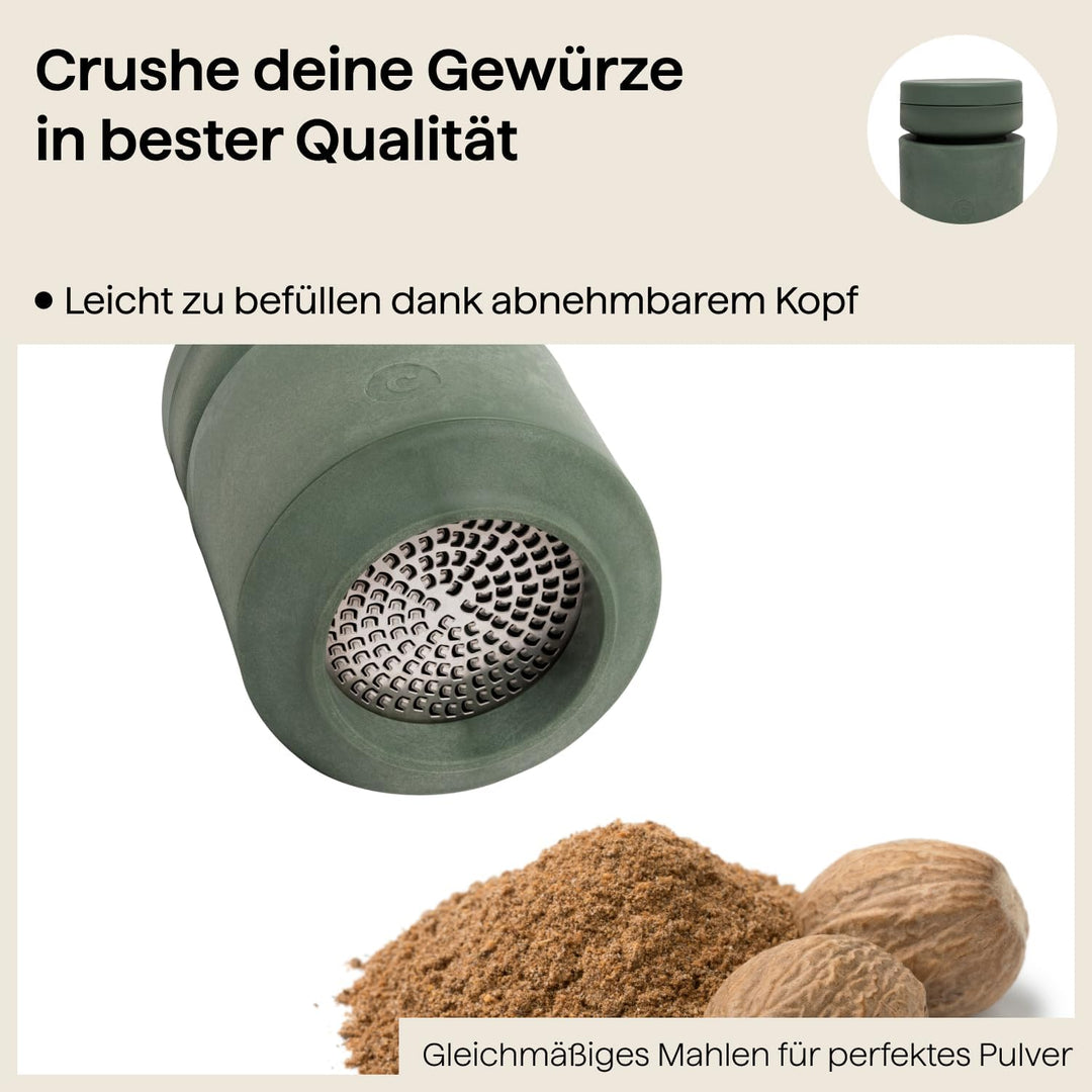 Crushgrind Billund Muskatmühle | Muskatnuss Mühle für Muskatnüsse | Gewürzmühle aus hochwertigen, na