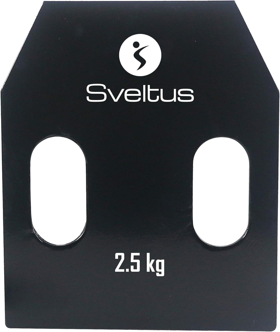 Sveltus Stahlplatten mit Griffen, ca. 2,5 kg, Schwarz, one Size