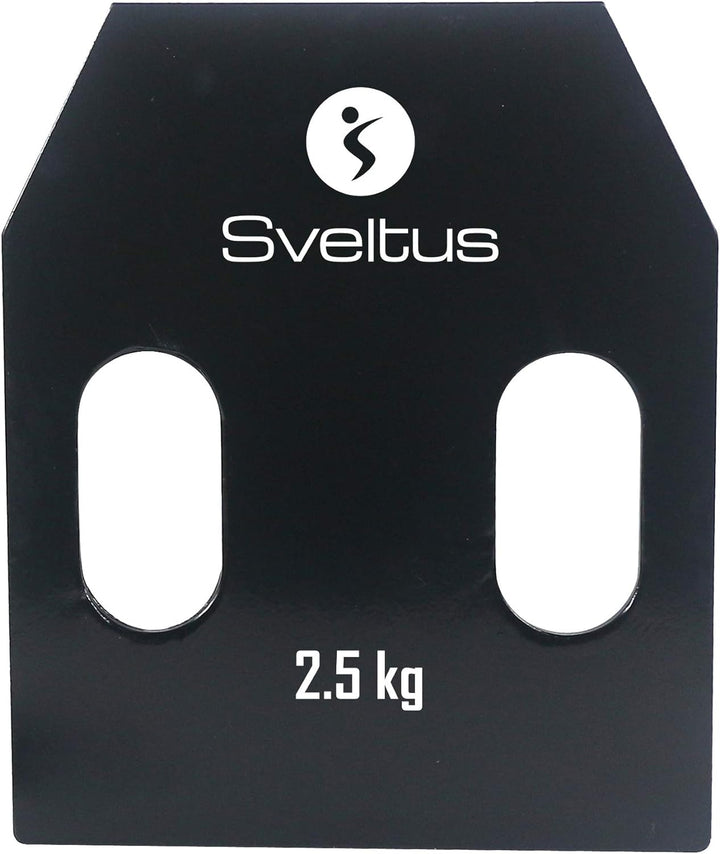 Sveltus Stahlplatten mit Griffen, ca. 2,5 kg, Schwarz, one Size