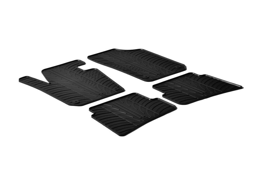 GLEDRING Gummimatten kompatibel mit Seat Ibiza 6J 2008-2017 (T Profil 4-teilig + Montage-clips), GL