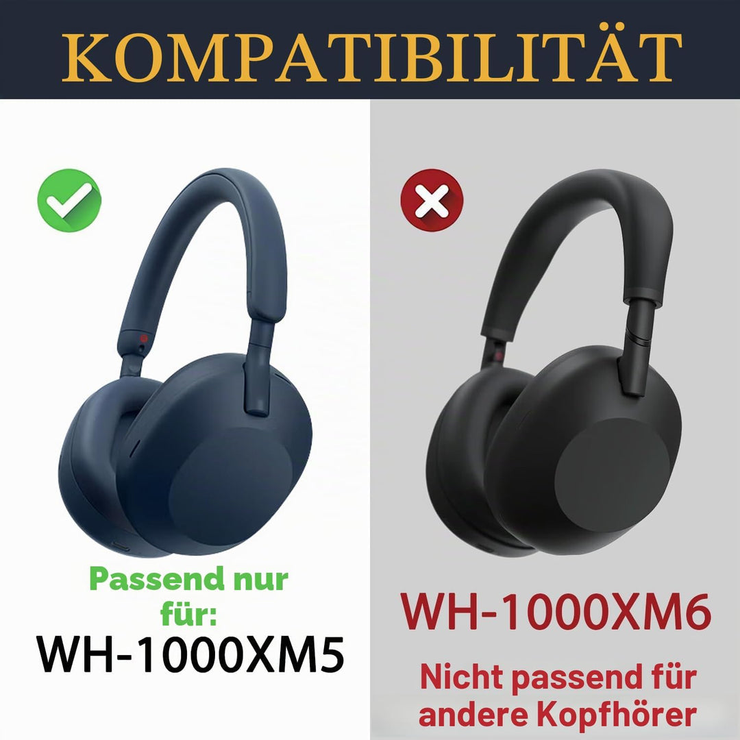 SOULWIT Kühlgel Ersatzpolster Ersatz Ohrpolster für Sony WH-1000XM5 (WH1000XM5) Kopfhörer mit Geräus