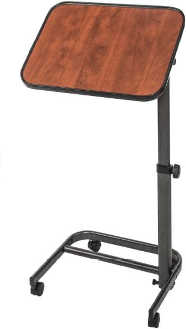 FabaCare Beistelltisch Luxus, stufenlos höhenverstellbarer Pflegetisch, Betttisch auf Rollen, Tisch